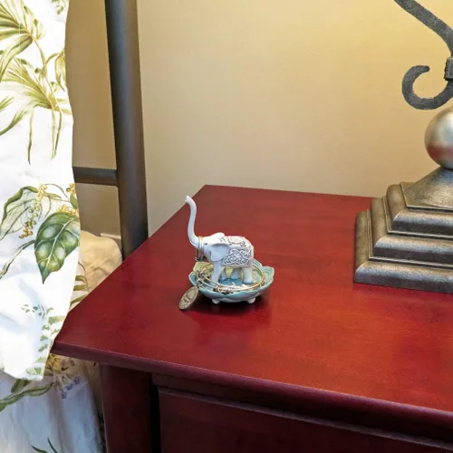 Vista 7 de Evelots Soporte para anillos-Buena Suerte Elefante-Joyería-CuencoSoporte-PendienteCollares