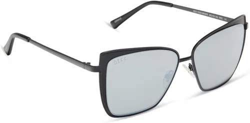 Vista 8 de DIFF Grace Cat Eye - Gafas de sol de metal para mujer, ligeras, de gran tamaño, protección UV400