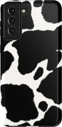 Vista 5 de Casely Funda para Galaxy S21 Here Comes The Sun Colorblock Sunset Diseño protector delgado esencial de doble capa Aquí viene el sol