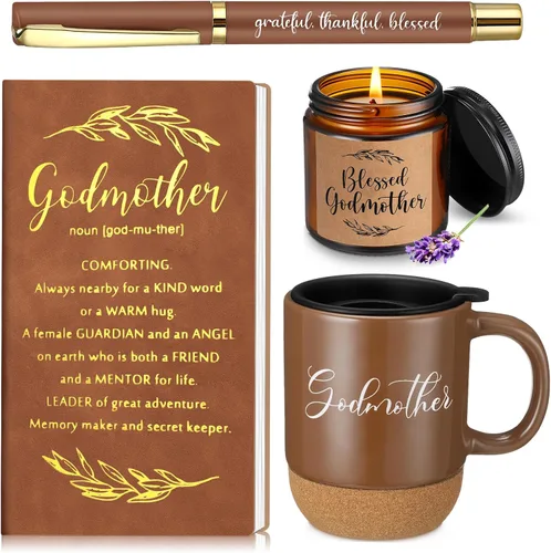 Vista 18 de Hushee 4 piezas de regalos cristianos para hombres, taza de café del hombre de Dios, diario de oración, vela perfumada, bolígrafo bíblico, regalos