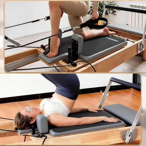 Vista 7 de TOBWOLF Pilates Reformer Mat Towel, 39'' x 24'' Non-Slip Backing Exercise Mat for Pilates Reformer, Comfortable Experience with Sweat-Wicking &