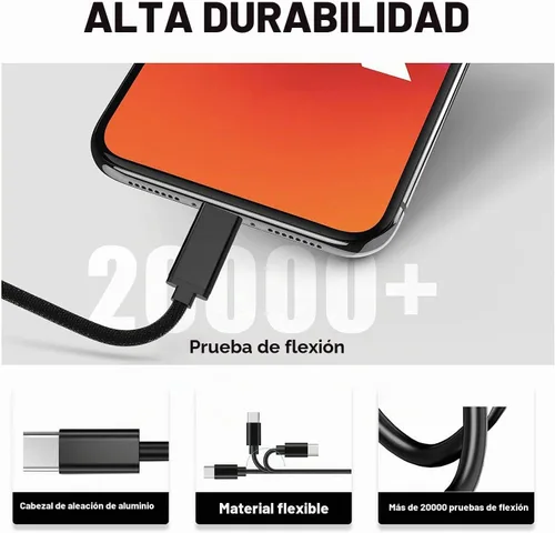 Vista 3 de Cargador de pared rápido USB C PD de 18 W para Samsung Galaxy Z Flip 3/4/5/6/7/7FE/8, Galaxy Z Fold 2/3/4/5/6/7/8 5G teléfono con cable de carga