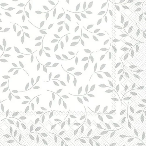 Vista 55 de Ideal Home Range Servilletas de papel de 20 unidades, Ariella Silver