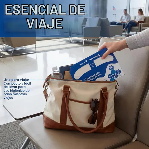 Vista 5 de MED PRIDE Fundas desechables para asiento de inodoro, desechables, seguras para sépticas, 250