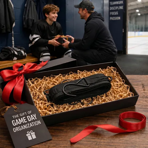 Vista 7 de Estante de secado de hockey, equipo de entrenamiento de hockey, organizador de accesorios de equipo deportivo portátil con 5 ganchos, regalos