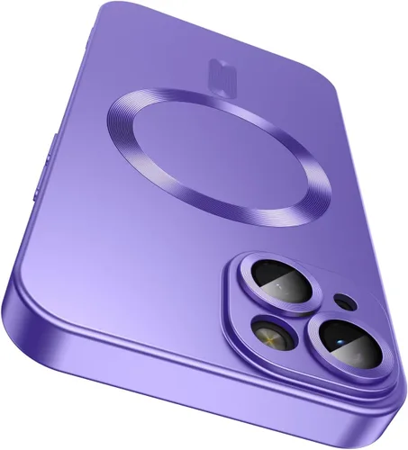 Vista 17 de LEKEVO Funda magnética para iPhone 13 [compatible con MagSafe] [protector de lente de cámara integrado] Funda delgada de silicona suave a prueba