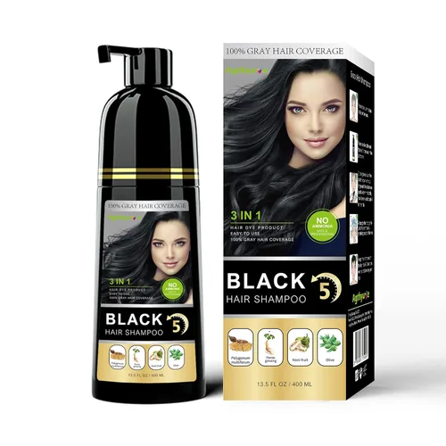 Vista 16 de Champú natural de tinte para el cabello castaño claro, champú de tinte para el cabello 3 en 1, tinte de cabello marrón para hombres y mujeres Marrón