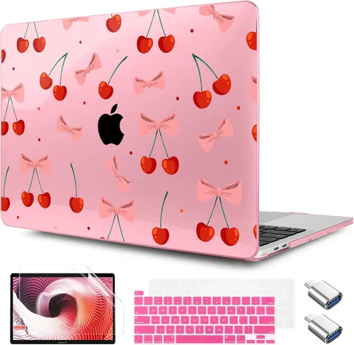 Vista 23 de TWOLSKOO Funda compatible con MacBook Pro de 13 pulgadas 2023-2016 A2338 M2/M1 A2251 A2289 A2159 A1989 A1706, cubierta rígida de plástico y funda