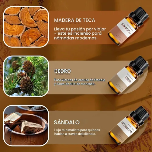 Vista 3 de RAINBOW ABBY Juego de aceites aromáticos para caballeros, cuero, ron de laurel, madera de teca, cedro, tabaco dulce, sándalo para aromaterapia
