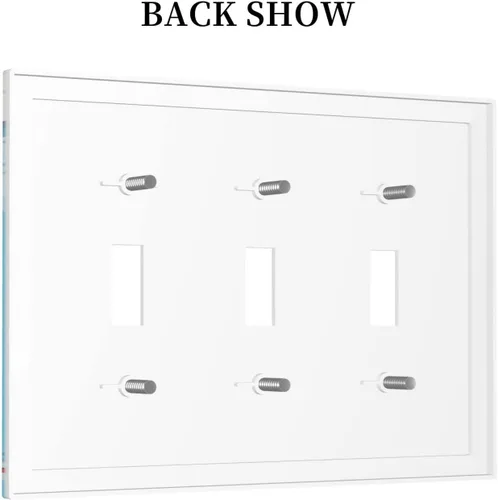 Vista 260 de Placa de Interruptor de Luz Azul de 1 Gang, Placa de Pared Decorativa de Palanca Individual, Cubierta de Placa de Pared de Palanca, Placa Frontal