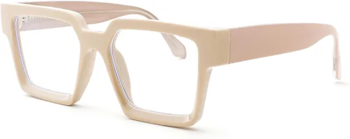 Vista 8 de Pro Acme Gafas cuadradas de gran tamaño con luz azul para hombres y mujeres, a la moda, rectangulares, con marco grueso, UV400, gafas falsas