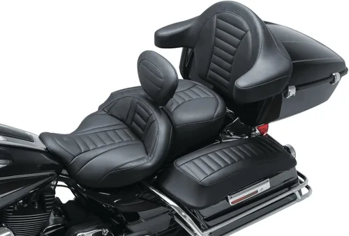 Vista 6 de Asientos para motocicleta Mustang 79006 Super Touring Deluxe de una pieza para Harley-Davidson Electra Glide Standard, Road Glide, Road King