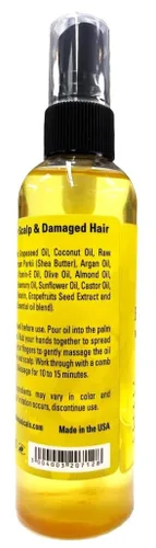 Vista 4 de Mine Botanicals Aceite hidratante para el cabello y el cuero cabelludo de manteca de karité con aceite de argán y aceite de vitamina E