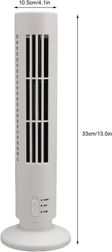 Vista 8 de Aramox Quiet Bladeless Cooling Fan, 2 Speed Usb Desk Fan For Stylish Home And Office Use (White)