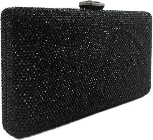 Vista 4 de Boutique De FGG Elegantes bolsas de noche de cristal para mujer, caja de fiesta formal, bolso de mano para boda, diamantes de imitación, bolso
