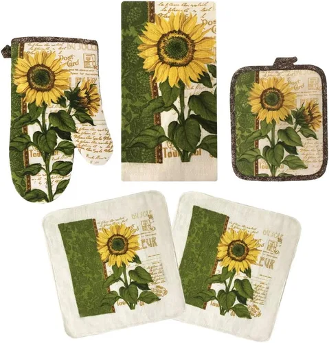 Vista 10 de Manoplas de horno y soportes para ollas, juegos de toallas de cocina y paños de cocina, guantes de horno, paños de cocina, juego de paños de cocina