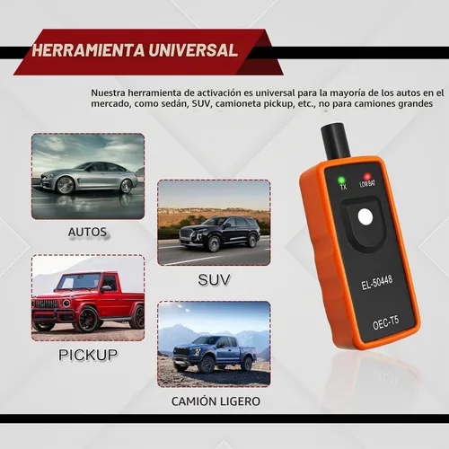 Vista 7 de Monitor de presión de neumáticos automotriz GM - Herramienta de restablecimiento de sensor de neumáticos, accesorios para auto EL-50448 compatibles