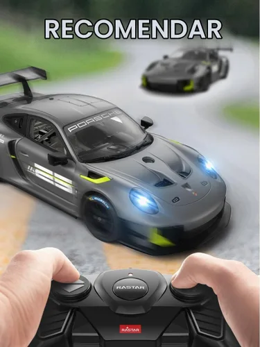 Vista 2 de RASTAR Construye tu propio kit de auto Porsche 911 GT2 RS Clubsport 25 RC Gris