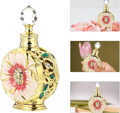 Vista 3 de Healifty - Botella de aceite esencial, botella de perfume de vidrio creativa, cosmética recargable para viajes, hogar, oficina, fiestas, bodas 0.4