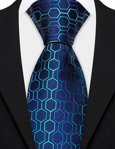Vista 37 de Barry.Wang Juego de corbatas de seda para hombre, corbatas de boda de seda tejida formal de negocios casual (4/6/8PCS)