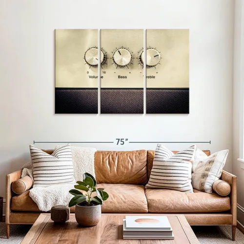 Vista 212 de Elephant Stock BW - Reproductor de discos de vinilo para pared, lienzo horizontal, decoración de pared de sala de estar de 3 piezas, impresión