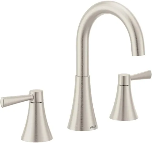 Vista 14 de Moen 84022BZG Ronan - Grifo de baño central de 2 manijas, color dorado Drenaje a presión