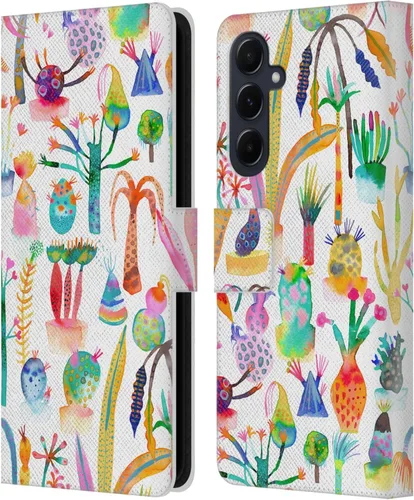 Vista 240 de Head Case Designs Officially Licensed Ninola Brushstrokes Black Summer Patterns Leather Wallet Case Compatible with Samsung Galaxy A07 4G