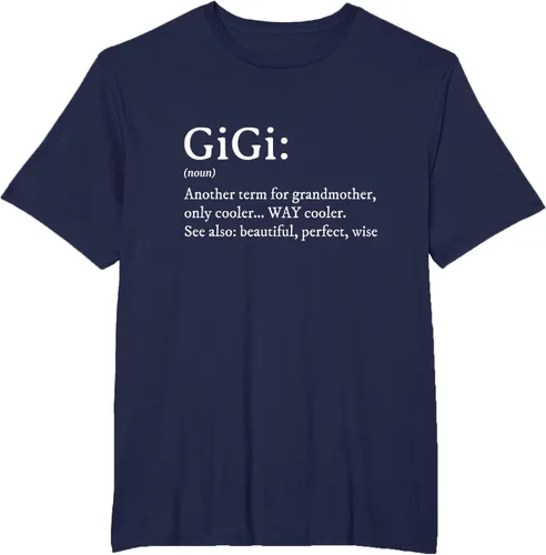 Vista 68 de Gigi Definition - Camiseta de regalo para abuela, cumpleaños y abuela, Negro