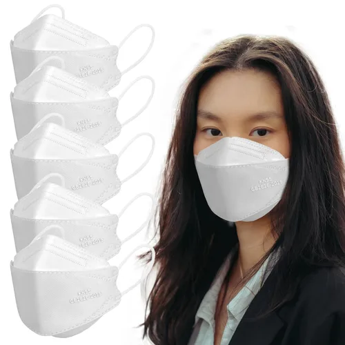Vista 21 de Mascarillas KN95 para adultos, paquete de 50 unidades, mascarillas desechables negras de 5 capas contra humo y polvo PM 2.5, eficiencia