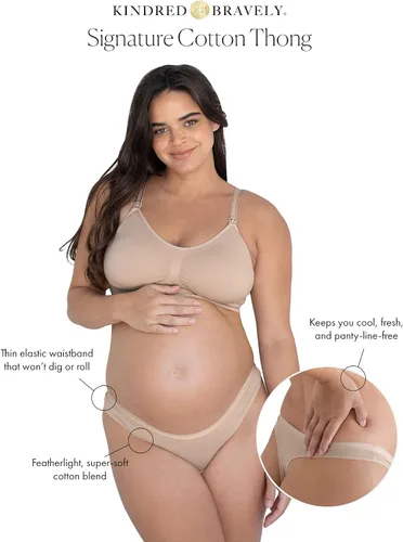 Vista 2 de Kindred Bravely Tangas de maternidad de algodón para mujer Tangas de maternidad debajo del vientre
