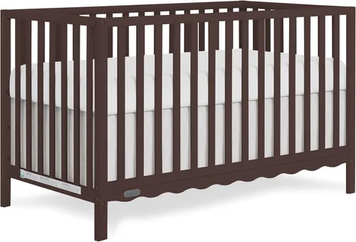 Vista 13 de Dream On Me Synergy Wave 5-in-1 Convertible Full Size Baby Crib, Walnut