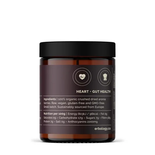 Vista 7 de Erbology Polvo orgánico de bayas de aronia de 3.2 onzas, 30 porciones, apoya la salud de la piel, rico en antocianinas, de origen sostenible
