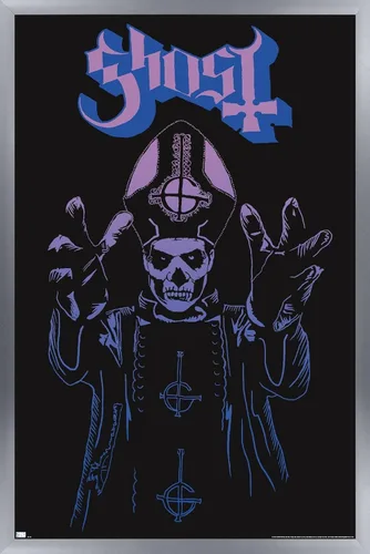 Vista 9 de Trends International Ghost - Póster de pared de ira, 14.72 x 22.37 pulgadas, versión enmarcada de madera de granero