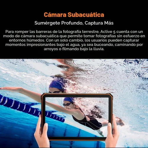 Vista 4 de Blackview Tableta rugosa de 9 pulgadas, Android 15 impermeable Gemini AI Negro