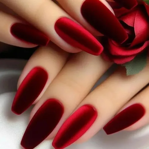 Vista 11 de Uñas postizas a presión para San Valentín, uñas postizas cortas cuadradas MABKJLF nude con diseños de labios, cobertura completa, pegamento