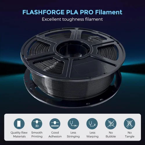 Vista 2 de FLASHFORGE Filamento para impresora 3D, filamento PLA PRO de 1.75 mm, carrete de 1 KG (2.2 libras), precisión dimensional de +/- 0.02 mm