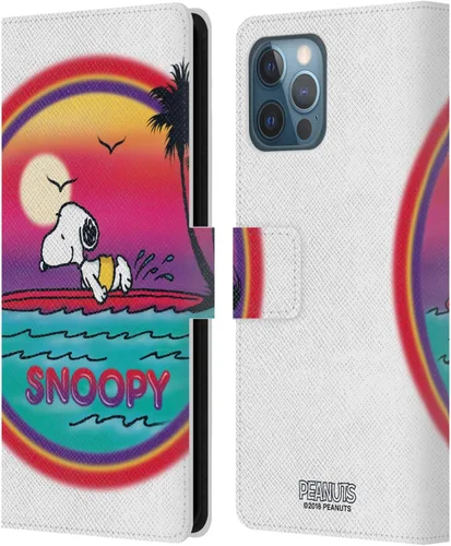 Vista 107 de Head Case Designs Funda de piel con licencia oficial de Peanuts Beach Surf Snoopy Boardwalk Airbrush compatible con Apple iPhone 11