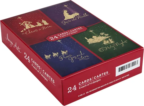 Vista 9 de Hallmark Image Arts - Surtido de tarjetas de Navidad religiosas en caja (4 diseños, 24 tarjetas de Navidad con sobres)