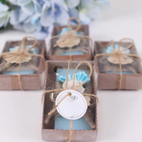 Vista 6 de HTF Paquete de 5 Mini Jabones Personalizados con Aroma a Océano, Recuerdos de Baby Shower, Regalos de Baby Shower, Recuerdos de Jabón Perfumado