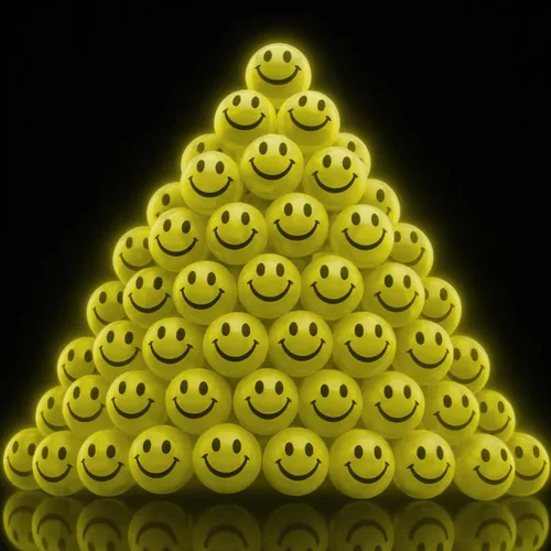 Vista 9 de ArtCreativity 36 bolas hinchables verdes con cara sonriente que brillan en la oscuridad, paquete a granel de 36, bolas de rebote de 1 pulgada