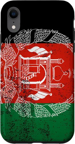 Vista 24 de iPhone 11 Pro Max Grunge bandera de Afganistán Vintage South Asia Pashto Dari estuche de regalo