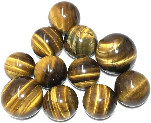 Vista 5 de Bola esférica de cristal curativo de ojo de tigre natural para reiki equilibrio, meditación, decoración del hogar y la oficina