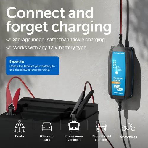 Vista 4 de Victron Energy Blue Smart IP65 12/24-Volt 5-15 amperes - Cargador de batería (Bluetooth)