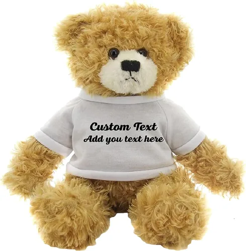 Vista 21 de Oso Brandon beige personalizado – Juguete de peluche personalizado de 12 pulgadas – Regalo perfecto de oso personalizado para graduación, San