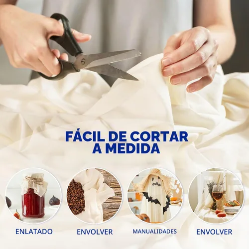 Vista 4 de 2 yardas de paño de queso reutilizable, grado 100, paño de queso para colar artesano, colador de tela de muselina 100% algodón sin blanquear