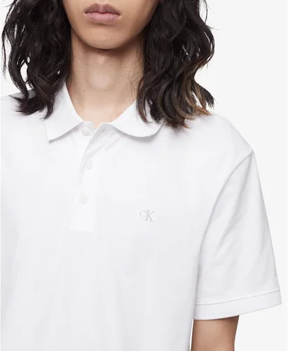 Vista 3 de Calvin Klein Polo de algodón liso con logotipo de monograma para hombre