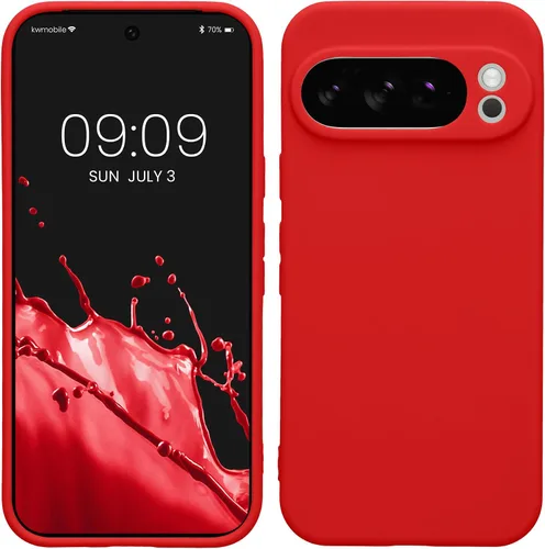 Vista 177 de kwmobile Funda compatible con Google Pixel 9 - Funda protectora delgada de TPU para teléfono - Acabado mate suave - Piedra antigua