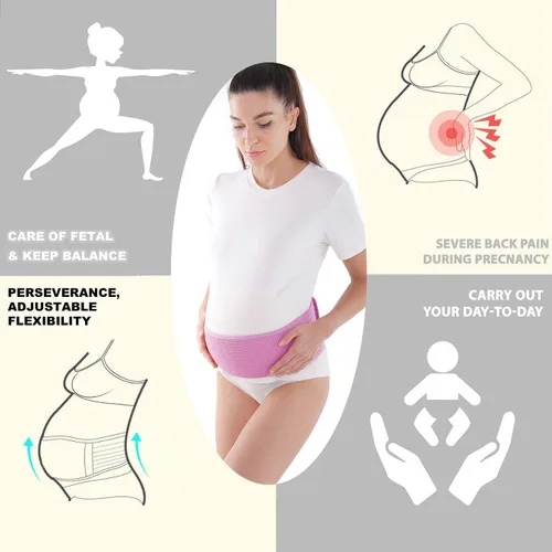 Vista 11 de SIYWINA Cinturón de maternidad Cinturón de apoyo para embarazo, banda de apoyo abdominal, correa de apoyo abdominal para el vientre y la espalda