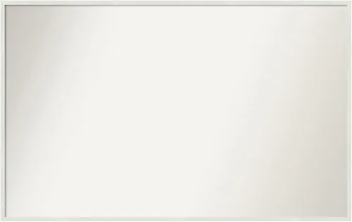 Vista 237 de Amanti Art Espejo de baño blanco para sobre el fregadero, 22 x 45 pulgadas, espejo de tocador rectangular blanco Lucie, marco de madera moderno