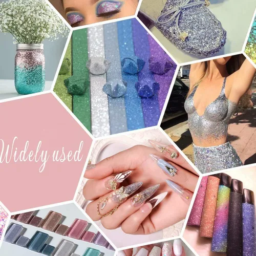 Vista 5 de Brillantina fina de 24 colores, para manualidades, DIY, maquillaje, para la cara o las uñas o el pelo, para los ojos o los labios, de resina